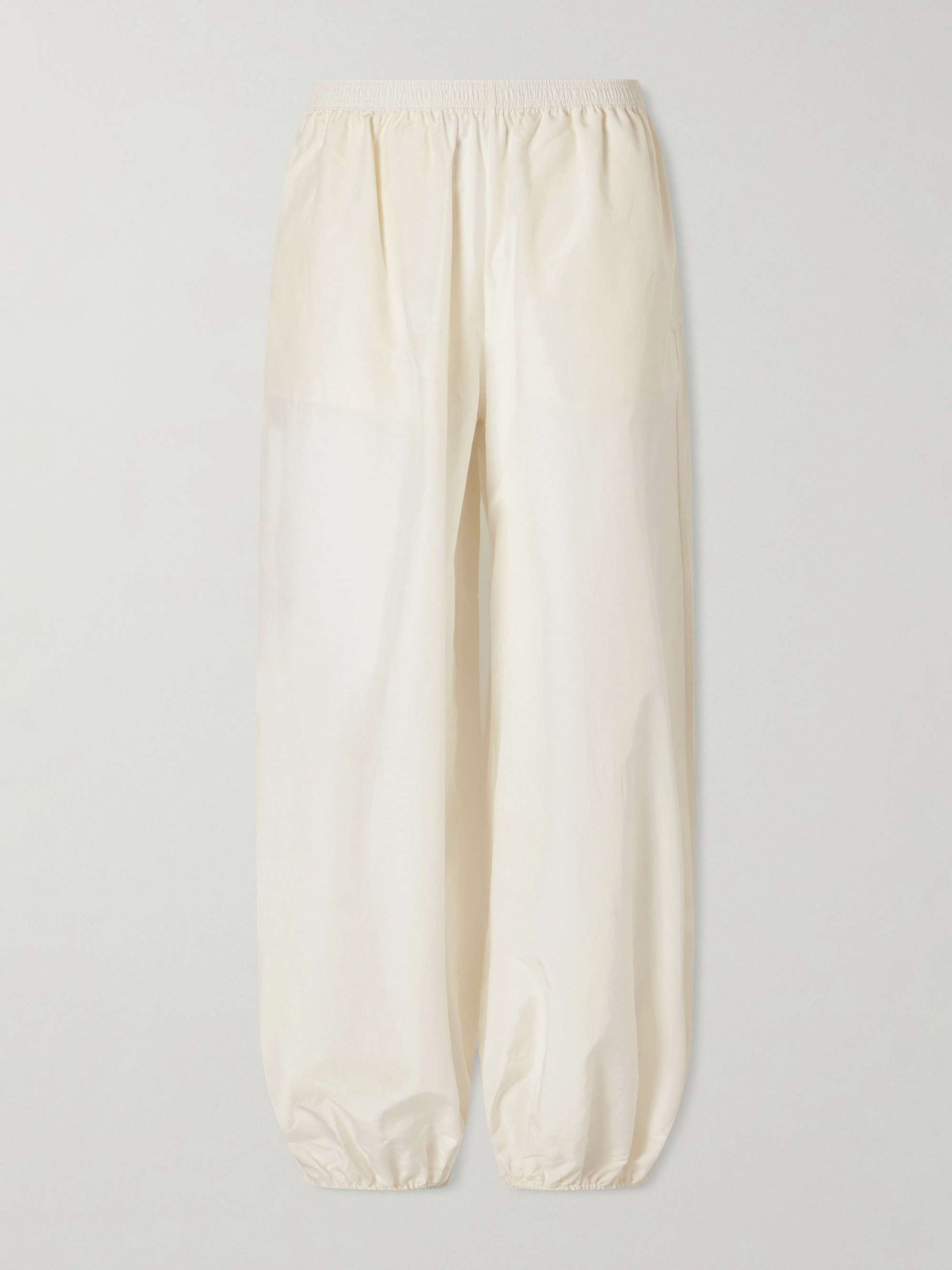 Almaya Cotton and Silk-Blend Wide-Leg Pants
