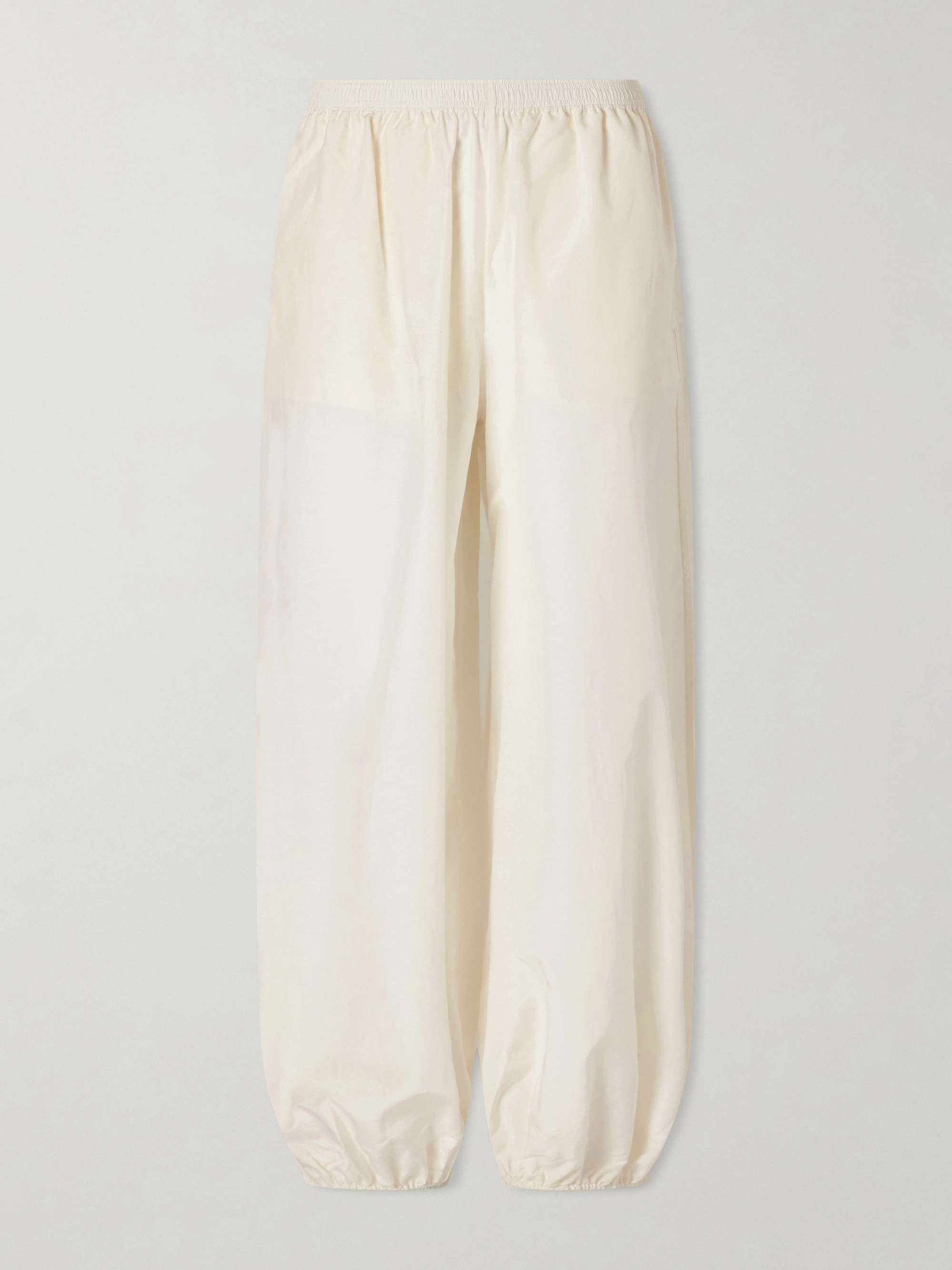 Almaya Cotton and Silk-Blend Wide-Leg Pants
