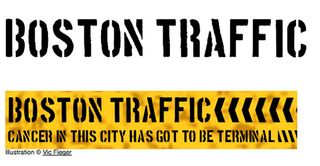 free stencil font: Boston Traffic