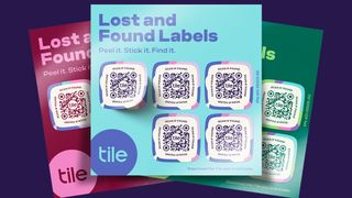 Tile Lost and Found Labels with QR codes