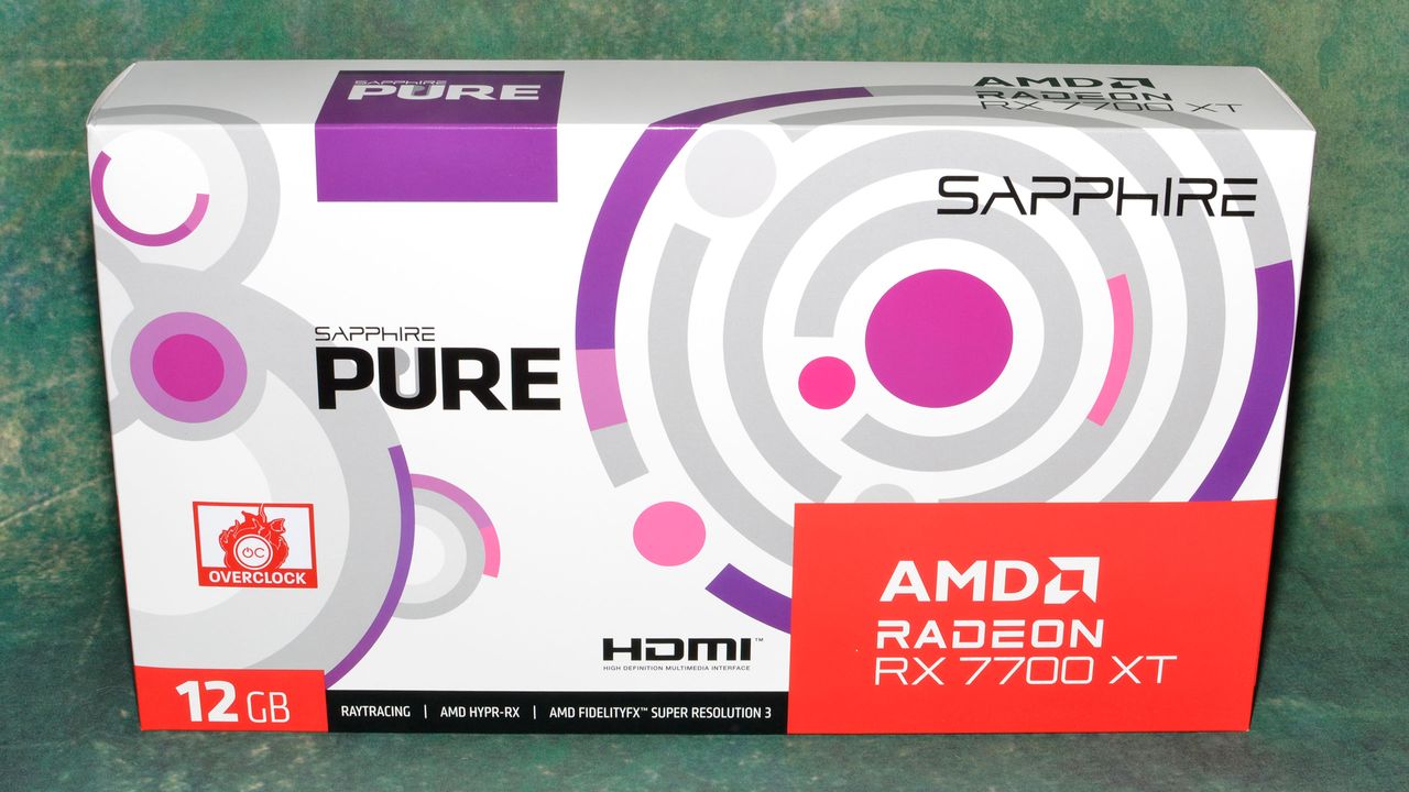 Sapphire RX 7700 XT Pure product photos
