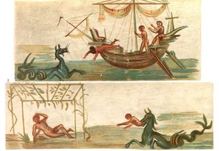 fresco showing jonas and the whale