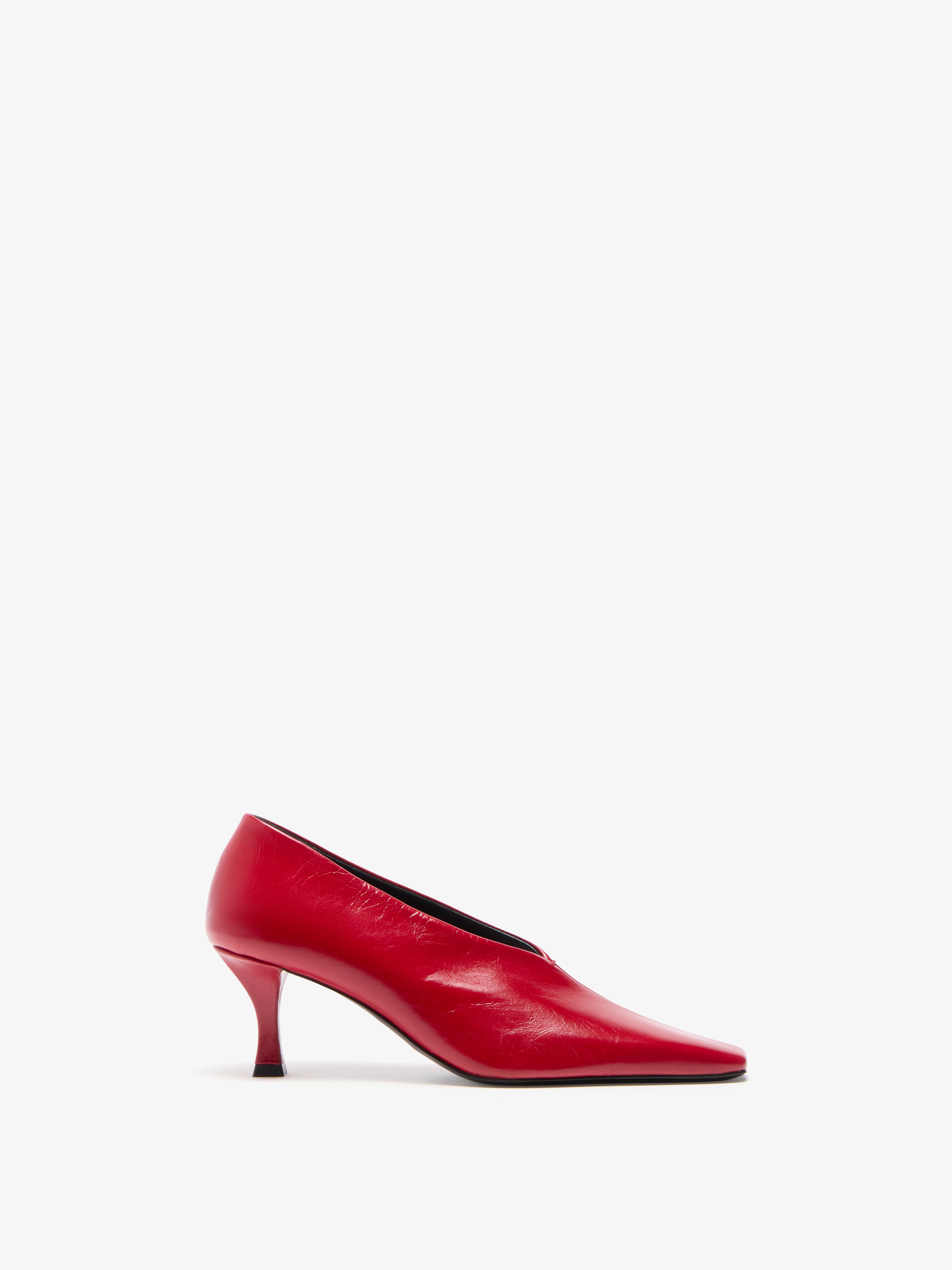 Proenza Schouler Trap Pumps in Slick Calf - Cherry | Proenza Schouler Official Site