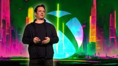 Phil Spencer on AI-generated future cityscape background