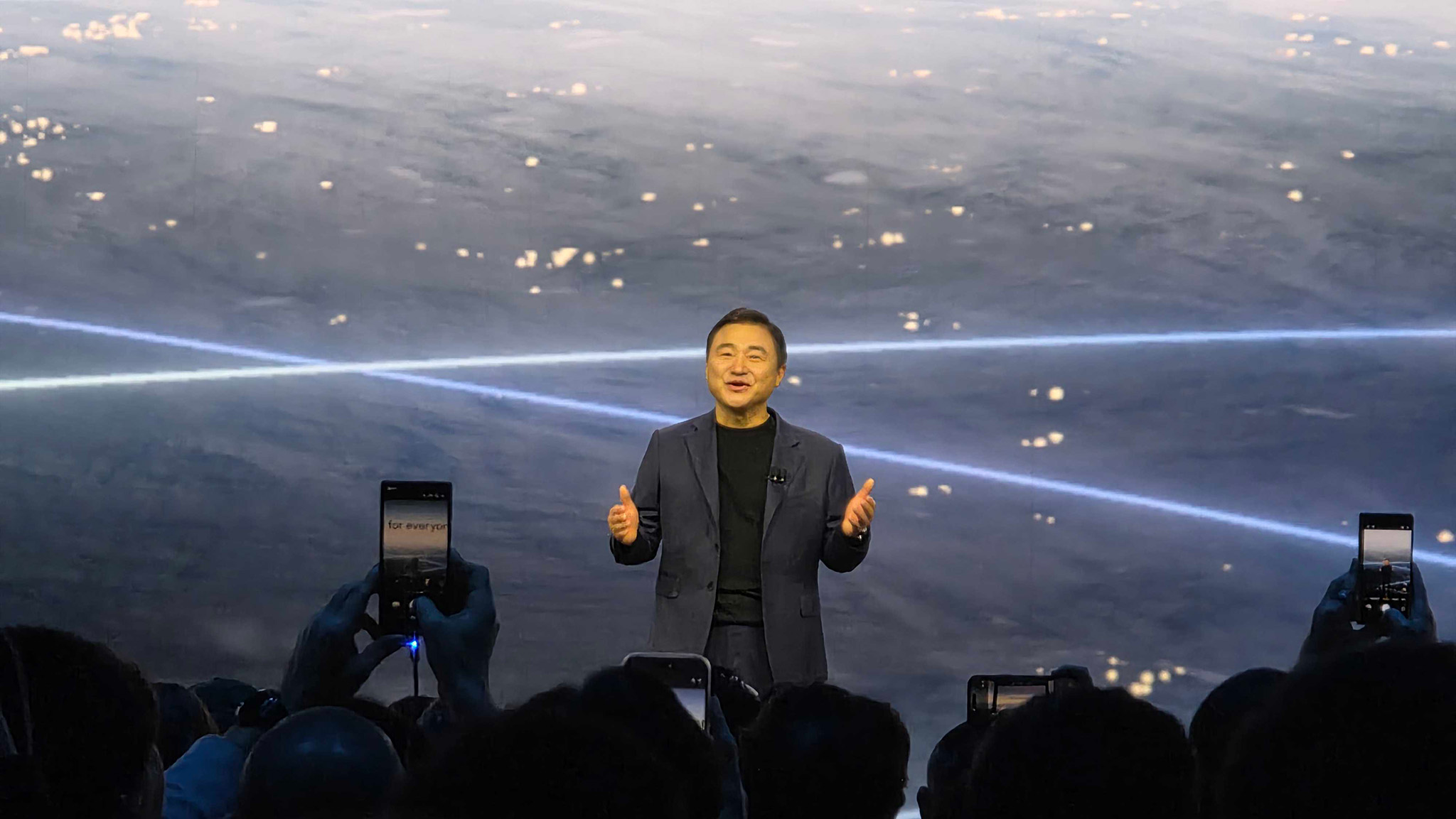 TM Roh on stage at Samsung Galaxy Unpacked February 2026