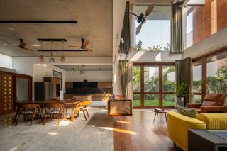 Bengaluru House of Greens double-height living space