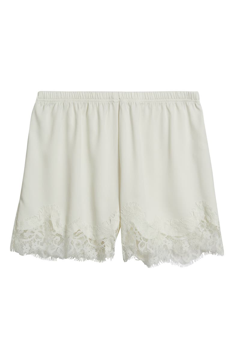 Lace Trim Satin Shorts