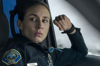 Troian Bellisario as Long Beach police officer Traci Harmon in 'On Call.'