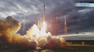 SpaceX's Falcon 9 rocket launched the Thaicom 6 communications satellite from Cape Canaveral, Fla., on Jan. 6, 2014.