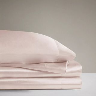 Satin sheets in a blush color