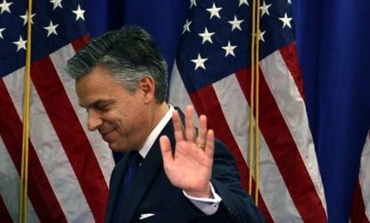 Jon Huntsman announced the end of his presidential campaign on Monday, just a day after being endorsed by South Carolina's biggest newspaper.
