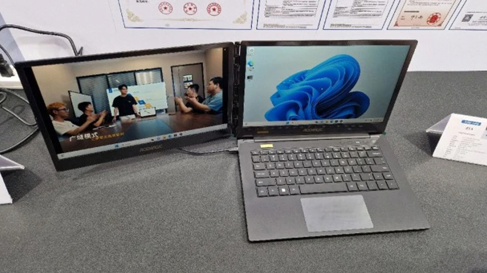 Dual-screen laptops could soon become a trend in 2024 as new photos of Acemagic's twin monitor wonder emerge — new device comes with Core i7-1265U, pair of 14-inch displays