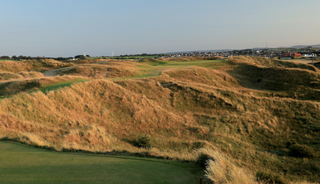 Royal Portrush Calamity Corner par-3 16th pictured from the tee