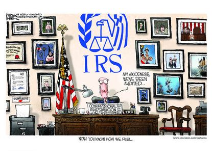 Editorial cartoon IRS audit
