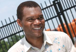 Robert Cray backstage at the Crossroads festival, 2004