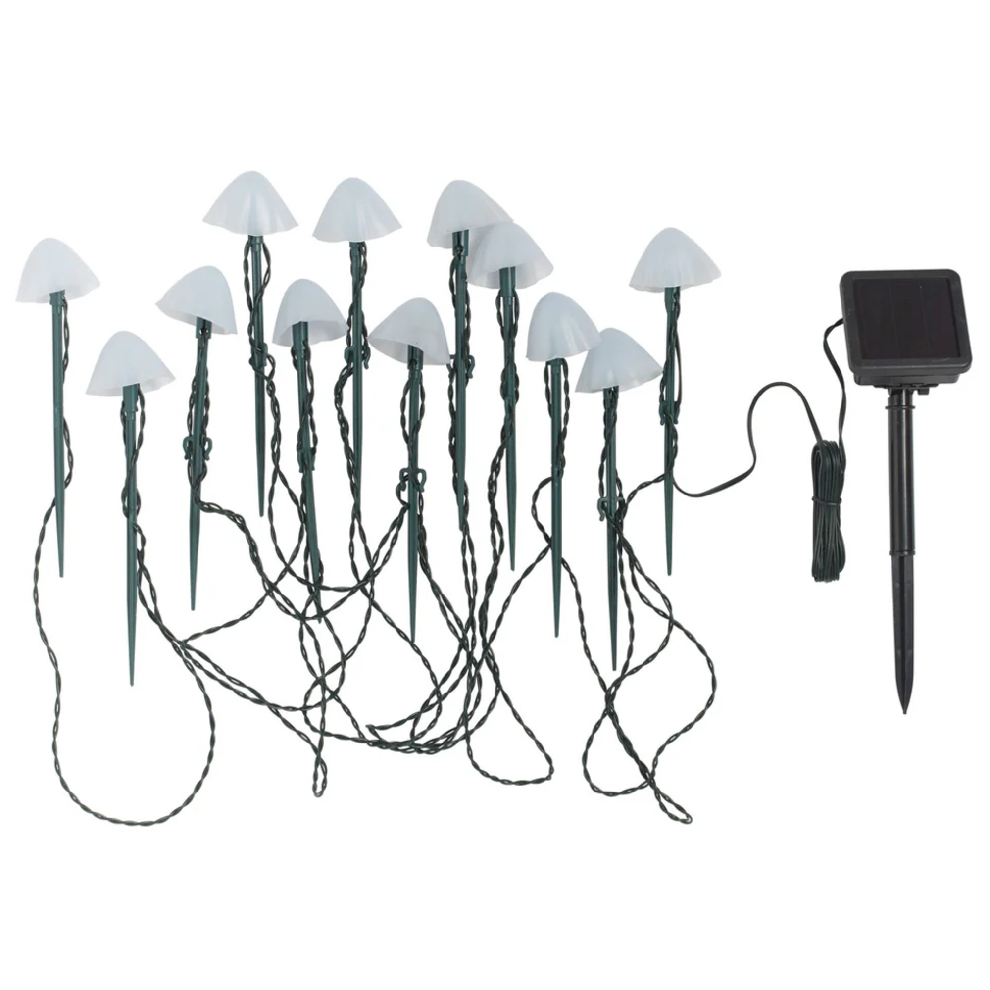 Lights4fun 12 Mini Mushroom Solar Stake Lights