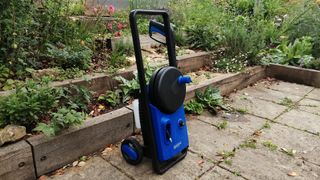 Nilfisk Core 140 pressure washer in blue colourway