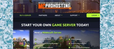 MCProHosting homepage