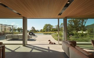 Villa AA by CF Moller, looking out from the main living space