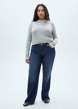 Danila Wideleg High-Rise Jeans - Women | Mango United Kingdom