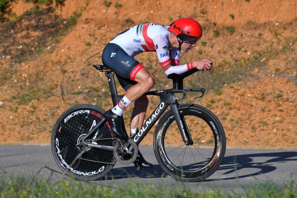 UAE Team Emirates’ Rui Costa on the stage 5 time trial of the 2020 Volta ao Algarve