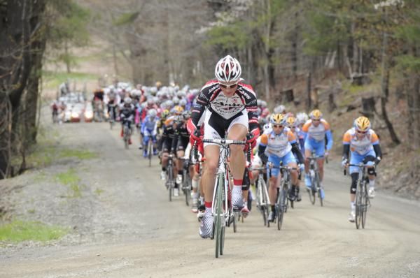 Jamis-Sutter Home p/b Colavita riders lead up the Juniper Swamp climb