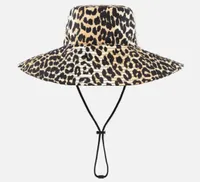 Ganni Leopard print sunhat