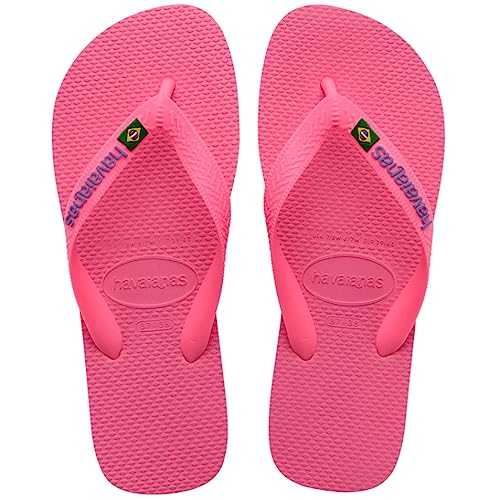 Havaianas Brasil Logo Unisex Adults Flipflop Crystal Rose 10/11 Uk