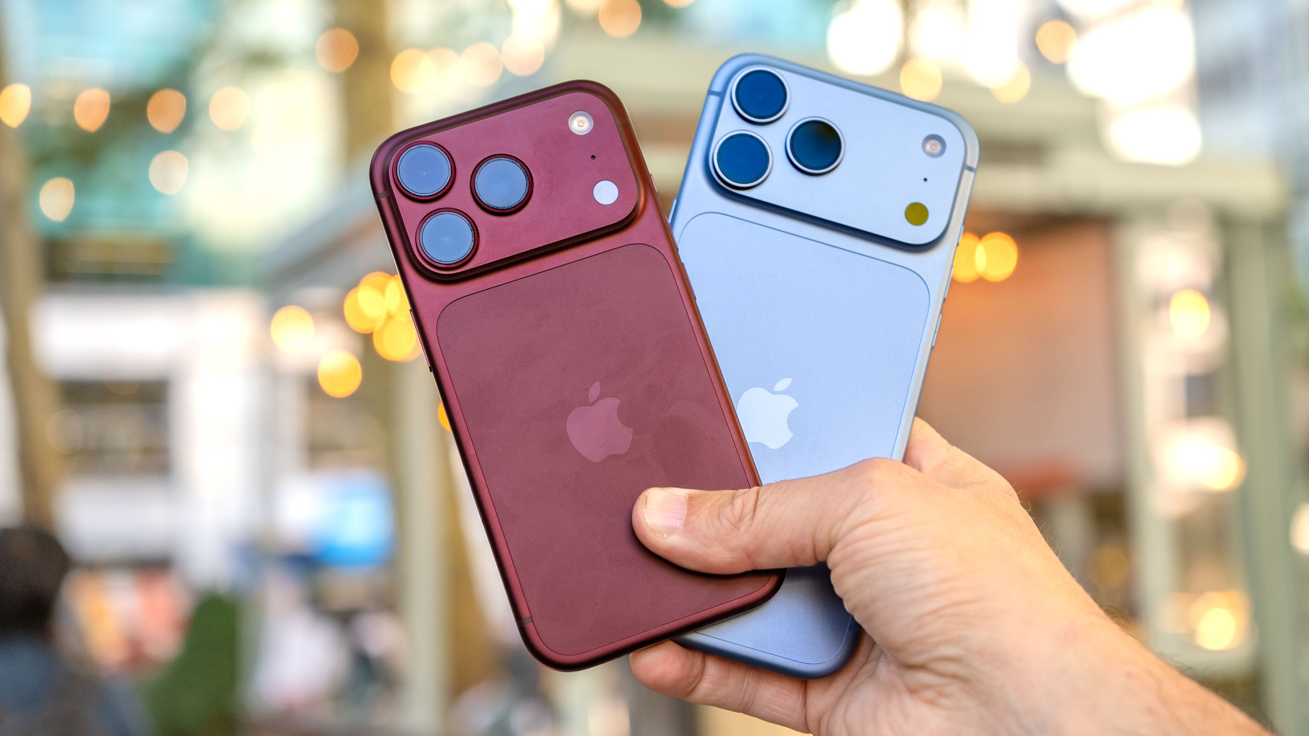 Apple iPhone 18 Pro and Pro Max shown in hand