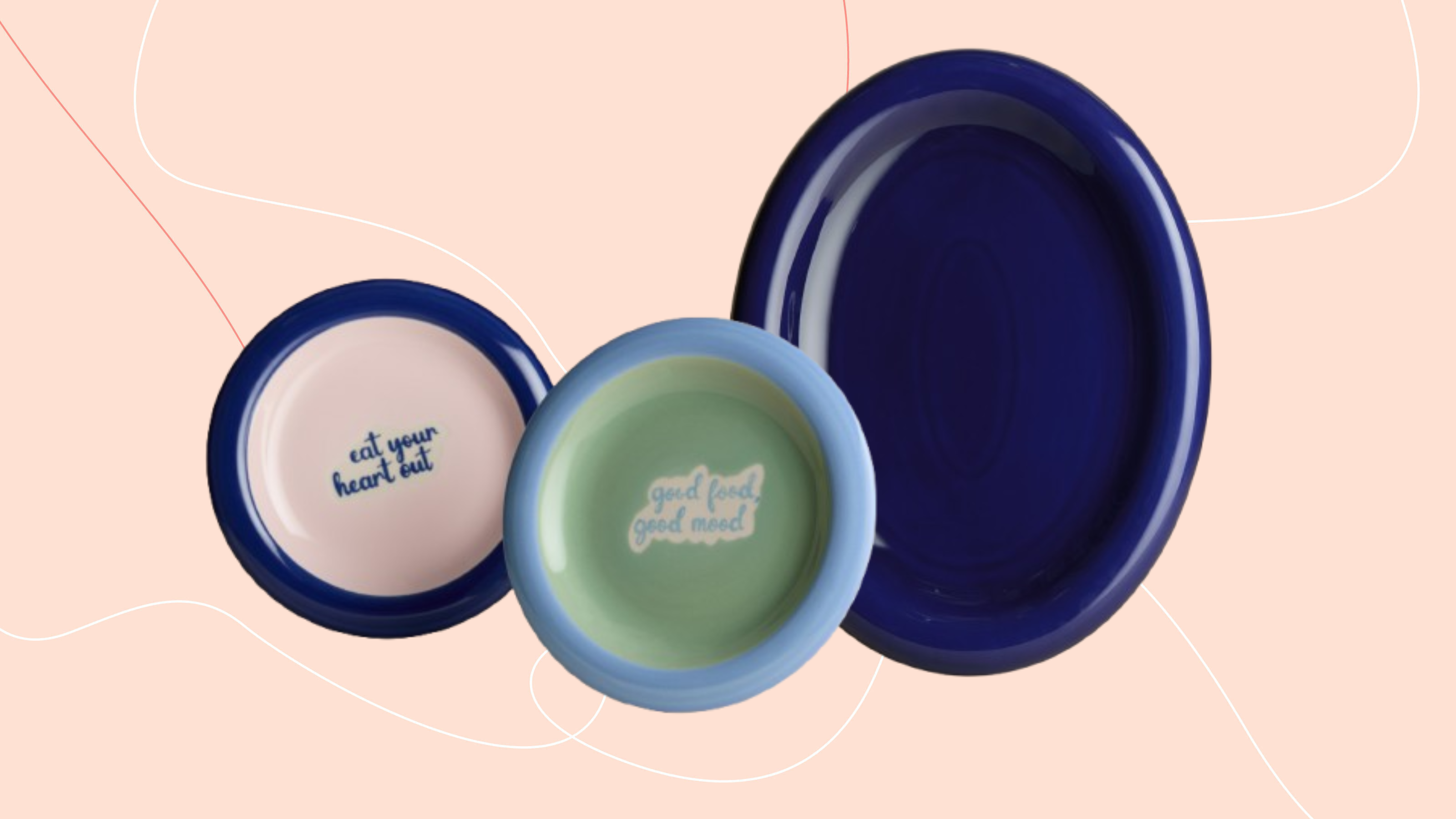 M&S slogan bubble plate and serving platter
