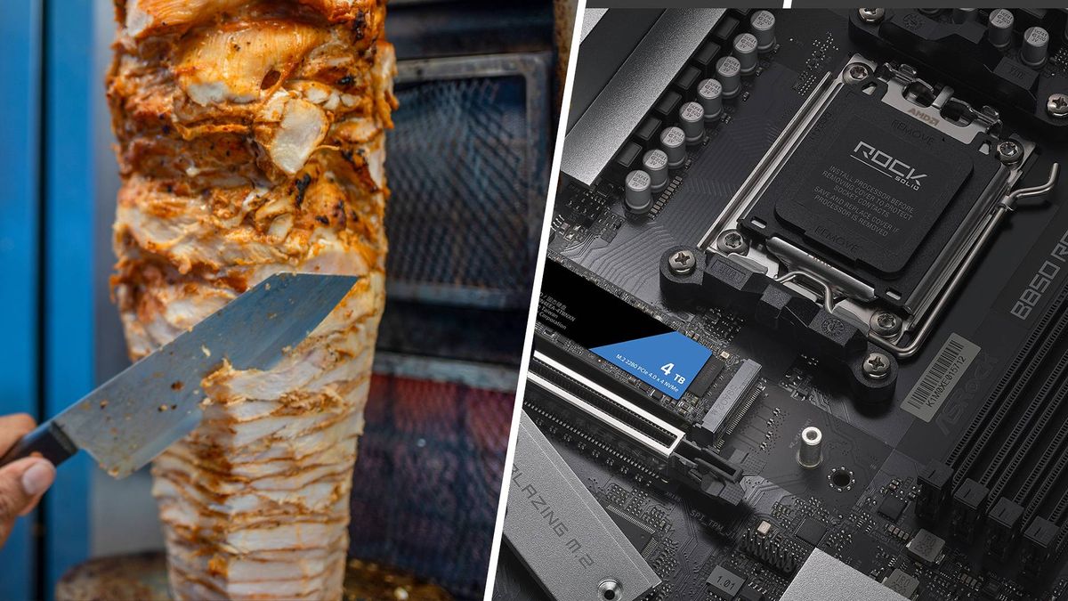 One Redditor spent four months building a 'Turkish kebab PC' with working spinning components