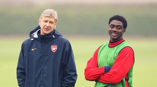 Kolo Toure and Arsene Wenger