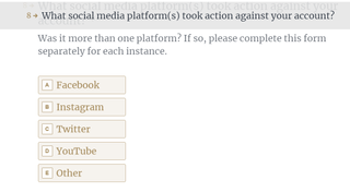 From the White House's social media 'censorship' reporting form