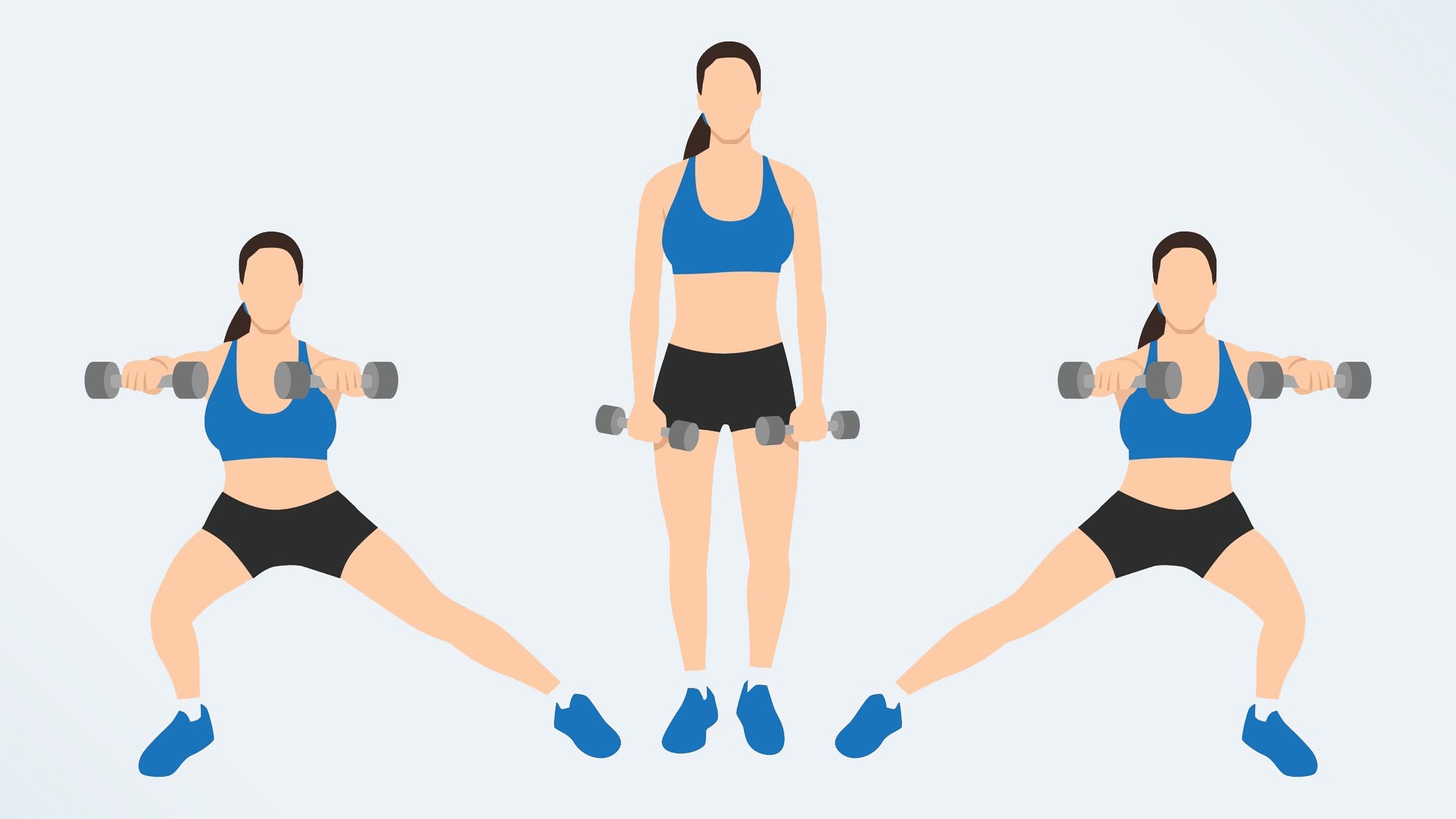 Lateral lunge to front raise exercise