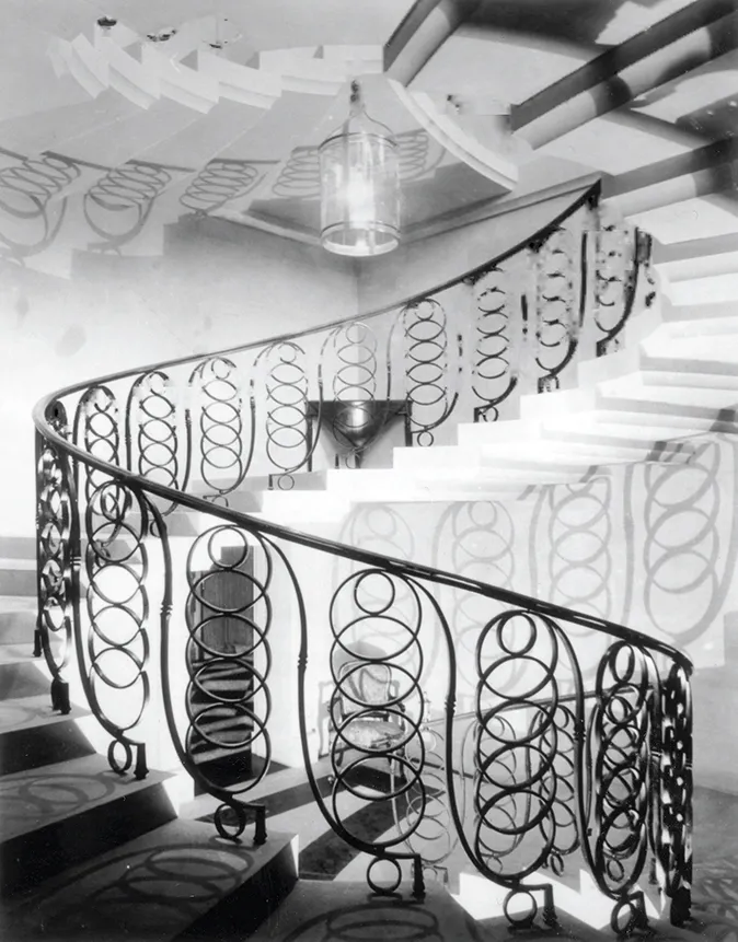 The ironwork of the staircase in the British Embassy in Washington D.C., USA