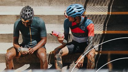 two cyclists after their ride