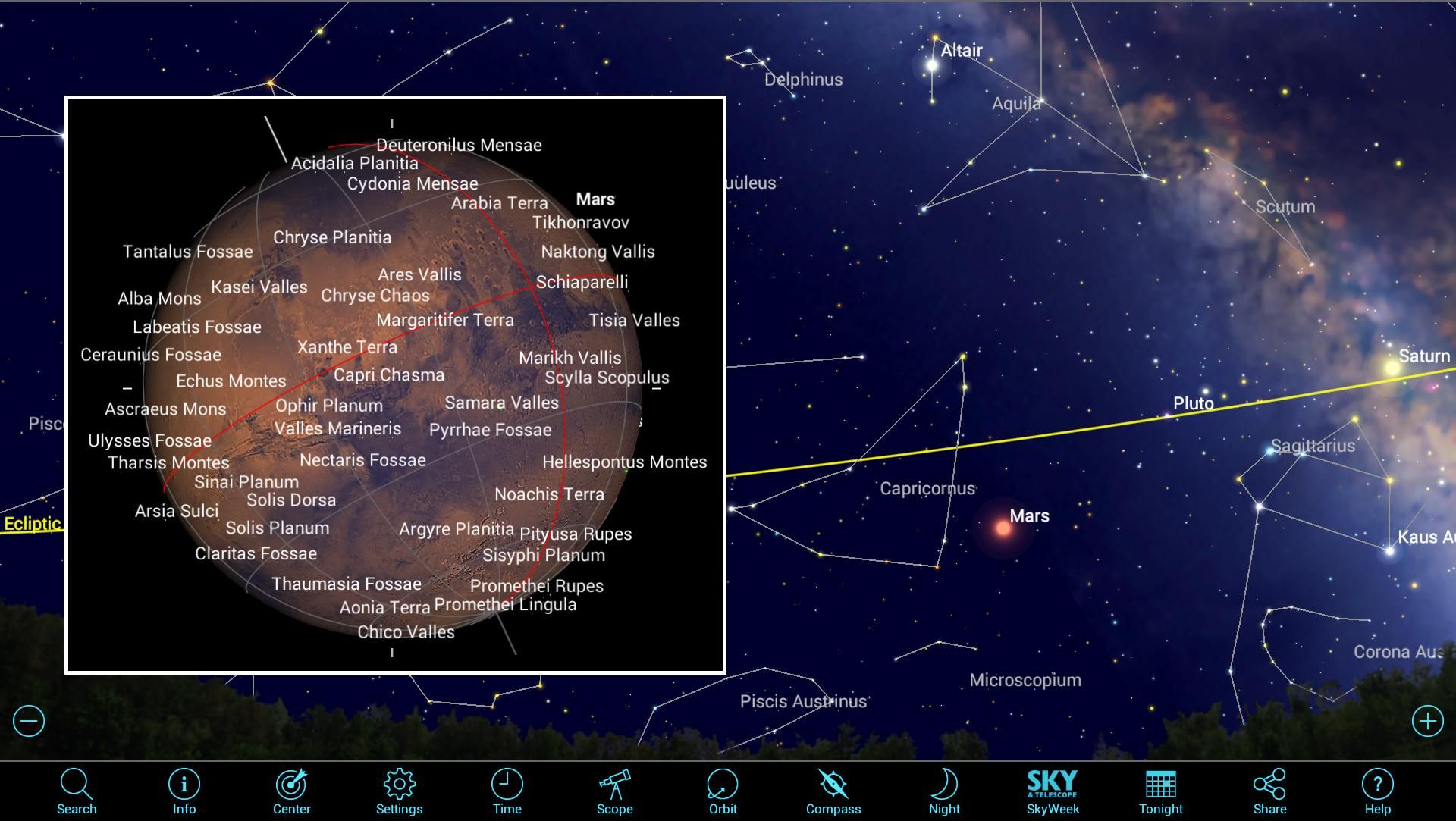 Previewing 2018's Year of Spectacular Mars Using Mobile Apps
