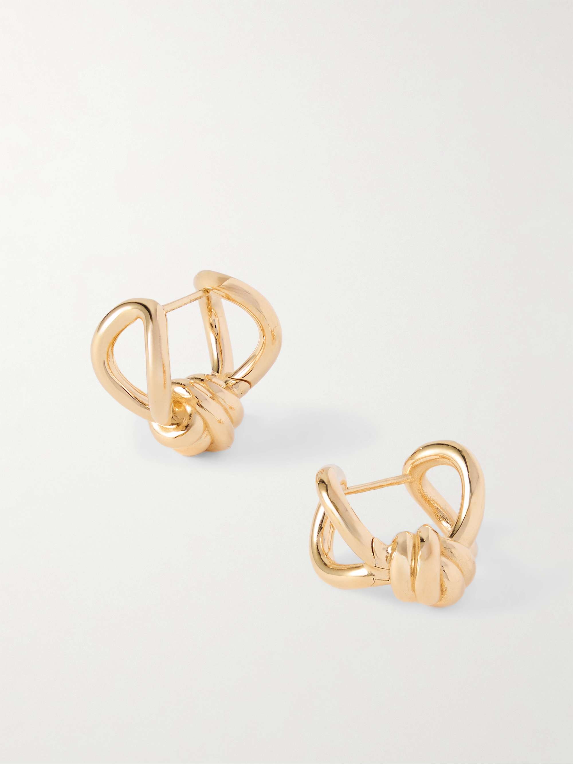 Knot Gold-Plated Silver Earrings