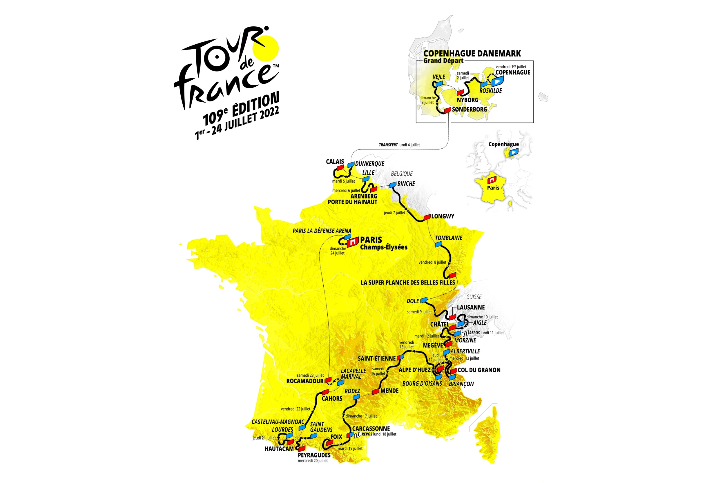 Tour De France Map Tour De France 2022 Route Revealed | Cyclingnews