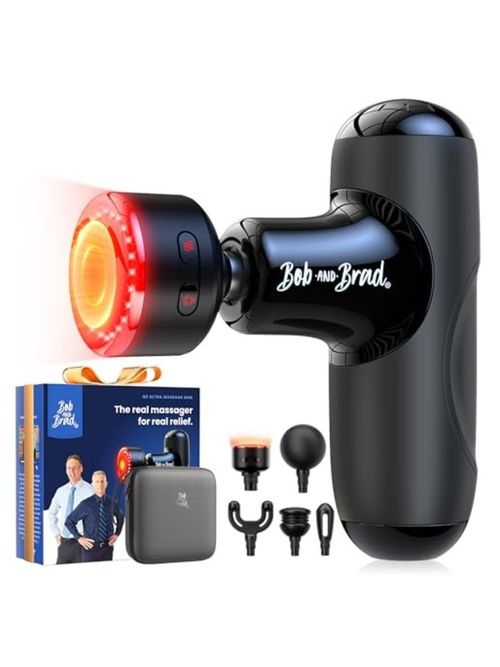 Bob and Brad Q2 Ultra Mini Massage Gun With Red Light Infrared Heating Head