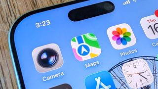 Apple Maps on an iPhone 17