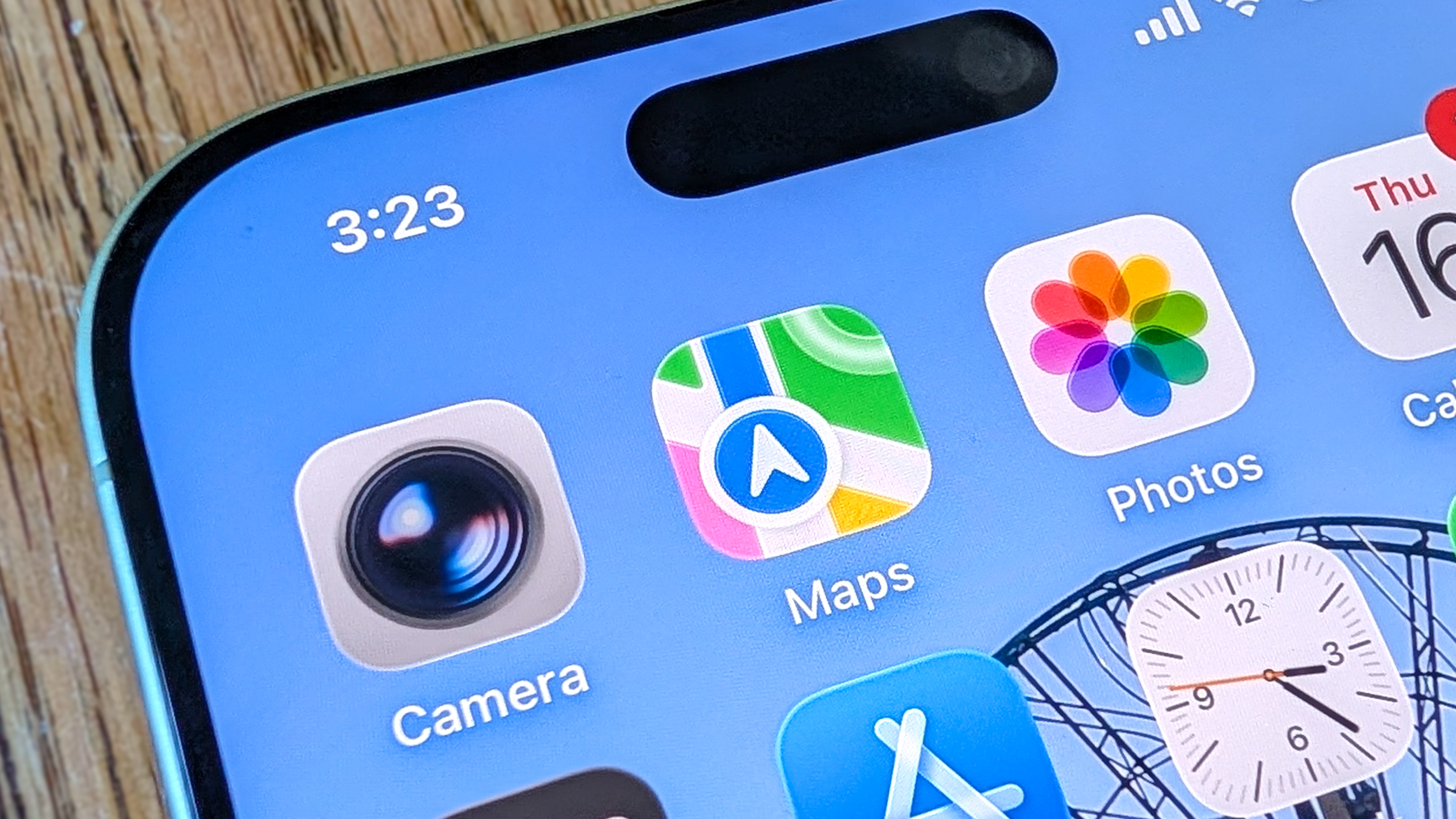 Apple Maps on an iPhone 17
