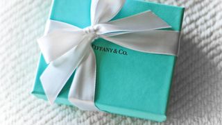 Hoefler & Co's bespoke typeface is used sparingly on Tiffany & Co's packaging