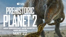 The Prehistoric Planet 2 first look image features a mother and baby dinosaur.