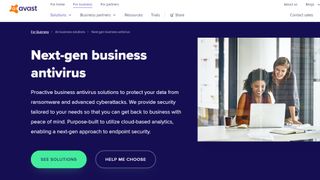 Website screenshot for Avast Business Antivirus Pro Plus