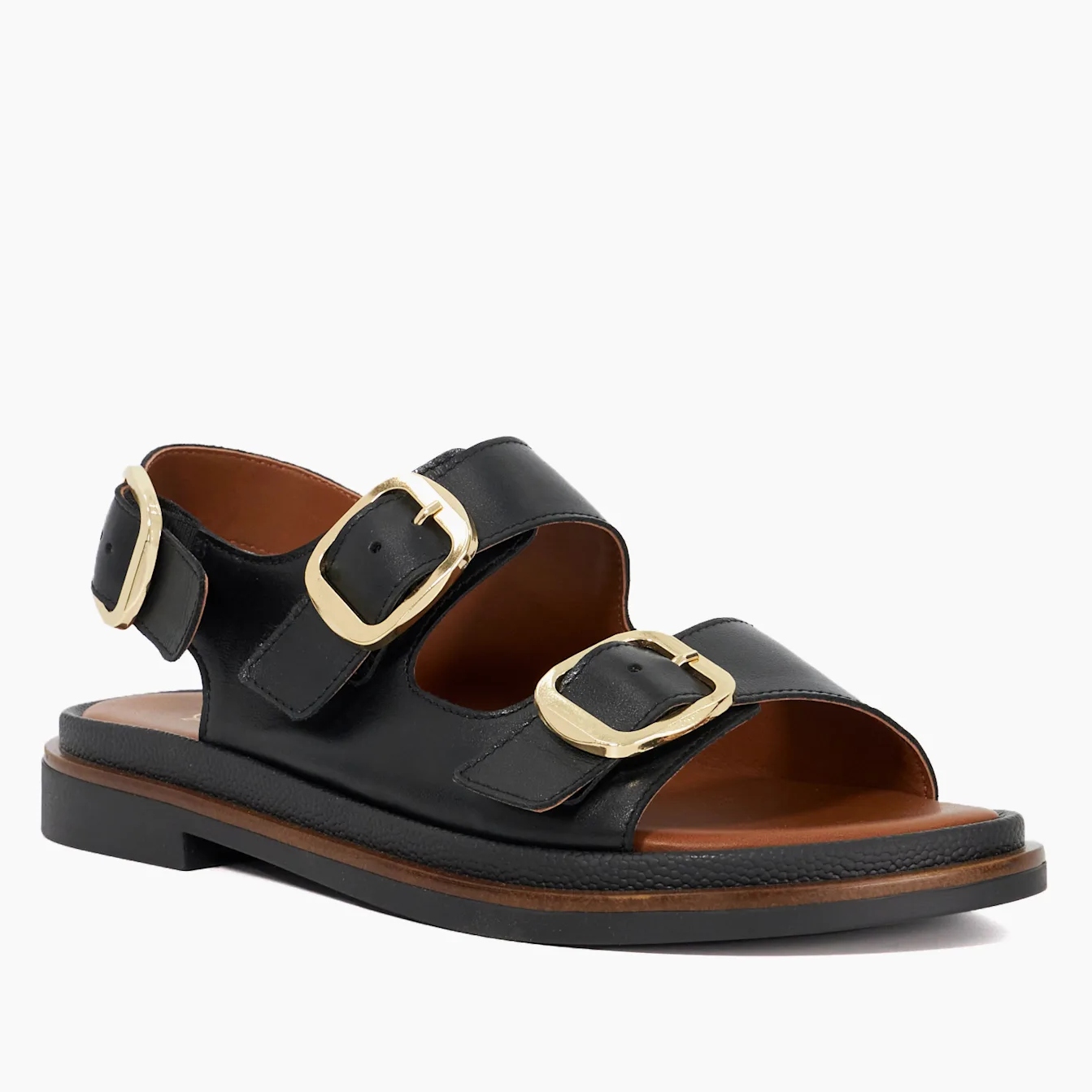 Dune Luckles Black Sandals