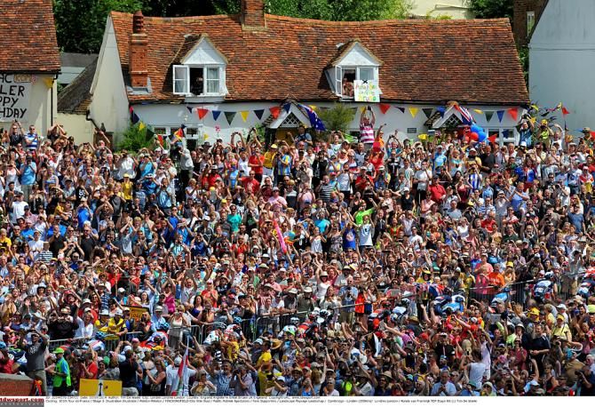 The roads for the final stage in Great Britain were heaving with fans