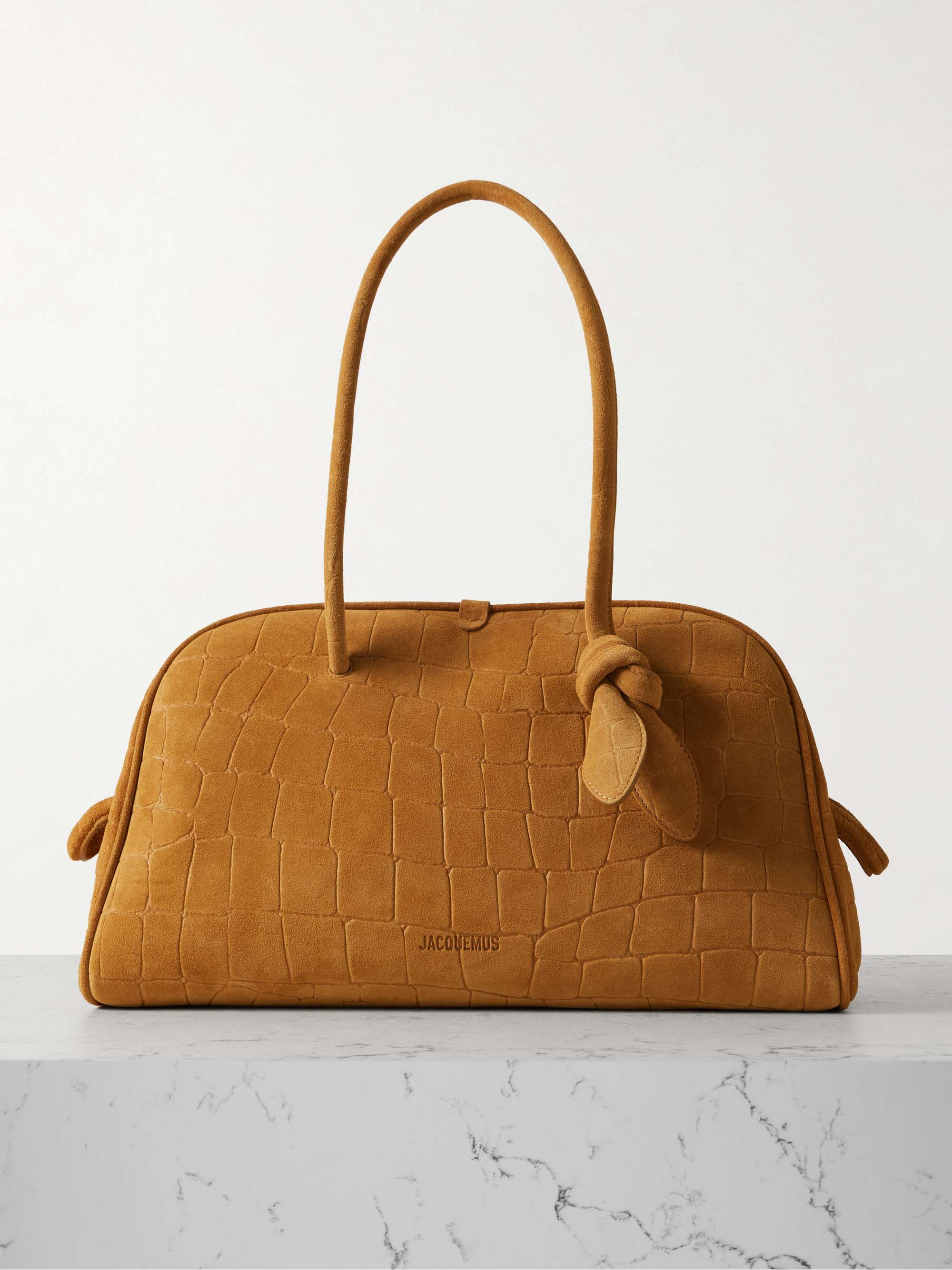 The Turismo Croc-Effect Suede Tote