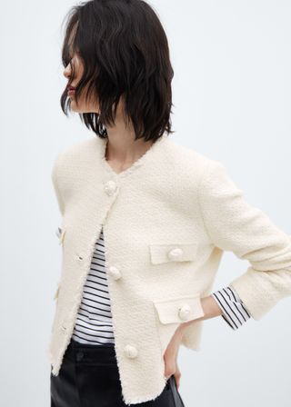 Tweed Jacket With Pockets - Women | Mango Usa