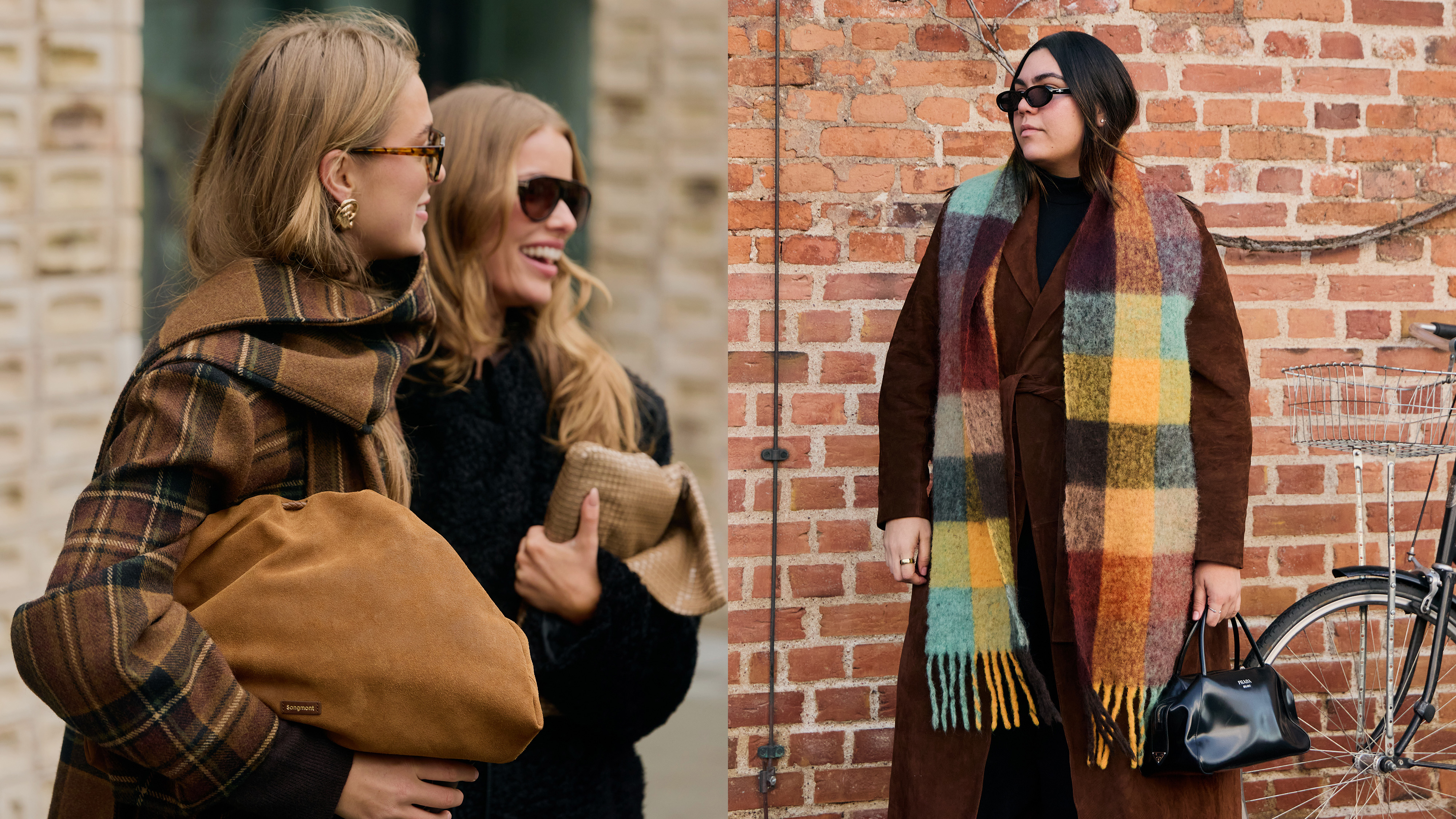 Guests at Copenhagen Fashion Week wearing fall and winter outfits.